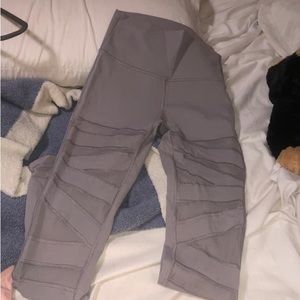 Lululemon Leggings with criss cross Mesh